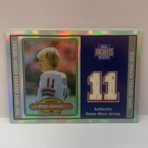 2001 Topps Phil Simms Giants “Archive Reserve” Jersey #ARR-PS (006)
